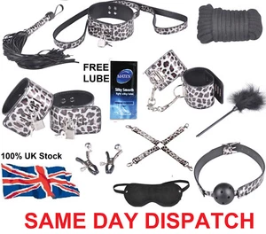 Sex Toys for Men Women Couples Bondage Set Kit Collar Restraint BDSM Role Play - Picture 1 of 13