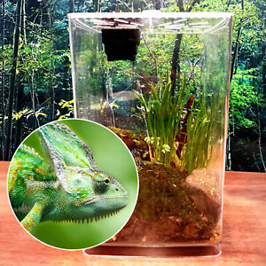 Acrylic Reptile Terrarium Cage Tank For Gecko Lizard Spider Vivarium Pet +Led
