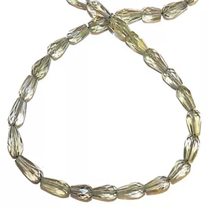 "Cuentas de piedras preciosas lágrima facetada de cuarzo ahumado de 6 mm - 13 mm" - Imagen 1 de 3