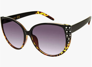 Jessica Simpson Womens J5837 Rhinestone Cat Eye Sunglasses with UV400