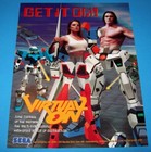 Virtual On Arcade Flyer 1995 Video Game Artwork Robots Sci-Fi Retro Fantasy