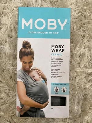 Portabebés Moby Classic Wrap - Gris piedra - 100 % algodón tiene capacidad para 8-33 libras Foto 1 de 4