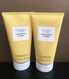 Victoria's Secret Pineapple & Shea GLOW Cream Body Wash x2 Shea Butter NEW - Picture 1 of 7