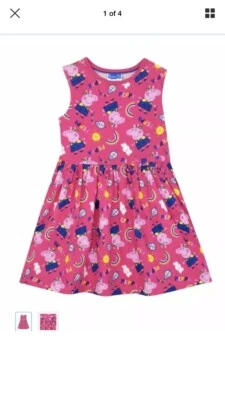 Peppa Pig Dress Pink  122cm 6-7 Years - Image 1 of 3