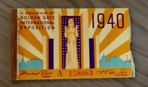 1940 Golden Gate International Exposition Ticket Book - Picture 1 of 6