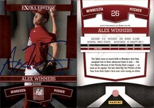 Alex Wimmers Signed 2010 Donruss Elite  #26 Card Minnesota Twins Auto AU