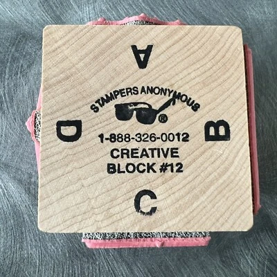 Stampers Anonymous Creative Block #12 cubo de arquitectura sello de goma de 4 lados nuevo Foto 1 de 4