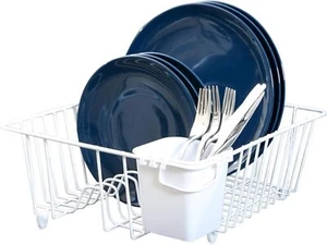 Smart Design Dish Drainer Rack - Small - In Sink or Counter Drying - Steel Metal - Picture 1 of 1