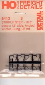 HO Scale Detail Associates 6413 Steigbügel Schritt 18,5 Zoll tief x 12 Zoll breit, abgewinkelt - Bild 1 von 1