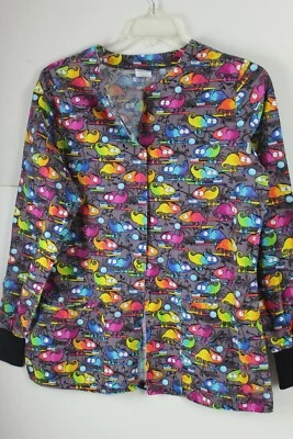 Lydia's Select Chameleon Lab Coat Dental Colorful Size Medium Long Sleeve - Image 1 of 3