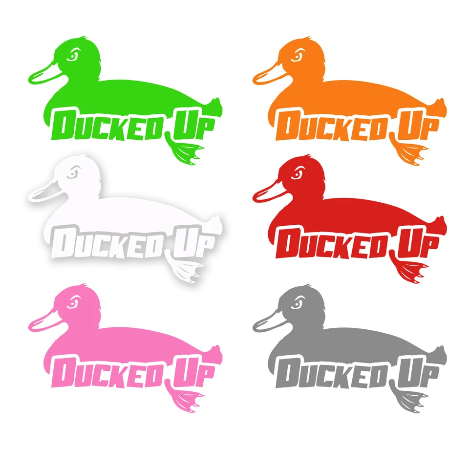 Ducked Up window decal,sticker,decoy,duck,hunting,decoy,waterfowl,blind,dynasty - Изображение 1 из 1