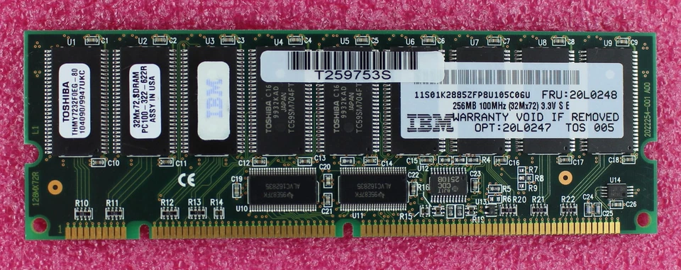 20L0248 - IBM Netfinity 7600 256MB PC100 DIMM - Image 1 of 1