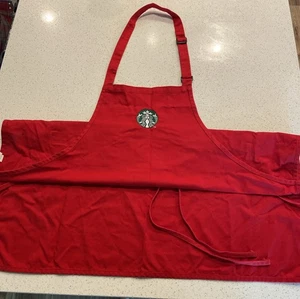Starbucks Logo Schürze Coffee Holiday Barista 2 Fronttaschen verstellbarer Riemen rot - Bild 1 von 6