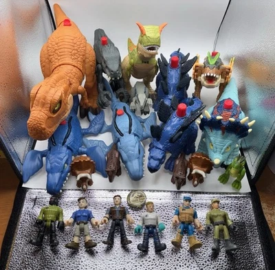 Imaginext Jurassic Park World Dinosaur Lot X22 Figures Dinosaurs Toys Pin Used - Image 1 of 4
