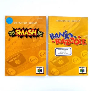 Super Smash Bros & Banjo Kazooie Nintendo 64 N64 solo manuales de instrucciones - Imagen 1 de 9