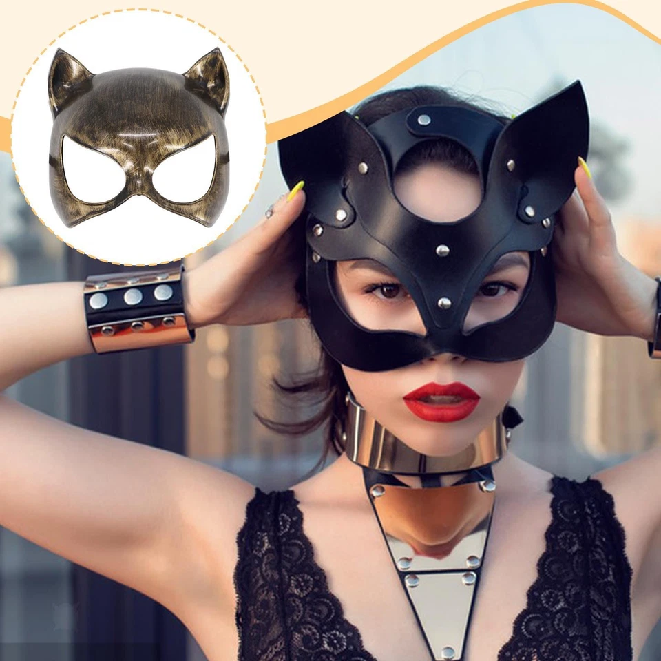 Cat Mask Eye Mask Novelty Animal Cosplay Facemask for Role Playing Masquerades - Image 1 of 1