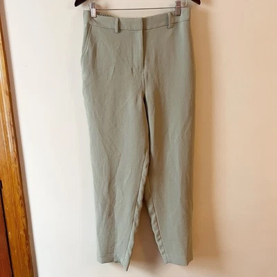 Express Green Straight leg Elastic Waist High Rise Trouser Pants Size Medium - Image 1 of 4