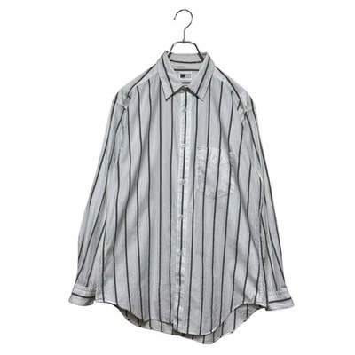 Camisa listrada 461 anos 80 ISSEY MIYAKE DESIGN STUDIO detalhe de ponto masculina vintage - Imagem 1 de 4