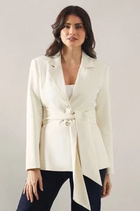 Wallis Elfenbein Blazer Damen Freizeit Jacken & Mäntel - Bild 1 von 5