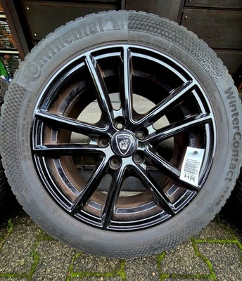 Continental Winterreifen 205 55 R16 91H WinterContact TS 870 auf schwarzen Alu's - Bild 1 von 4