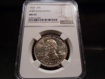 1925 MS65 Fort Vancouver Silver Commemorative NGC Certified Gem - Bright - Image 1 of 4