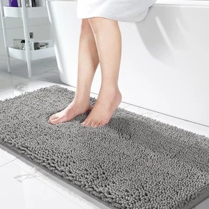 Large Chenille Bathroom Rug 36"x24" - Extra Soft Non-Slip Bath Mat - Super Ab... - Picture 1 of 7