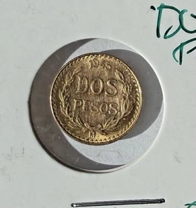 1945 Mexiko Gold Dos Pesos ~ kostenloser USA Versand - Bild 1 von 5