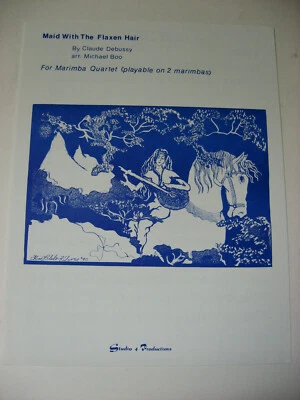 Claude Debussy Maid With the Flaxen Hair para Marimba Cuarteto Shet Music Studio 4 Foto 1 de 4