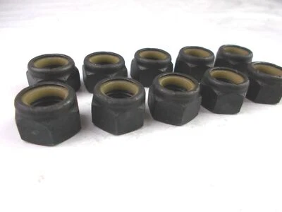 J.B.S. Nylon Lock Hex Nut 7/16" - 20 Fine Thread " 10 Nuts " Grade 8 7/16-20