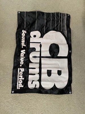 Banner vintage de Hollywood con publicidad de tambores CB 35 1/2 por 23 1/2 Foto 1 de 4