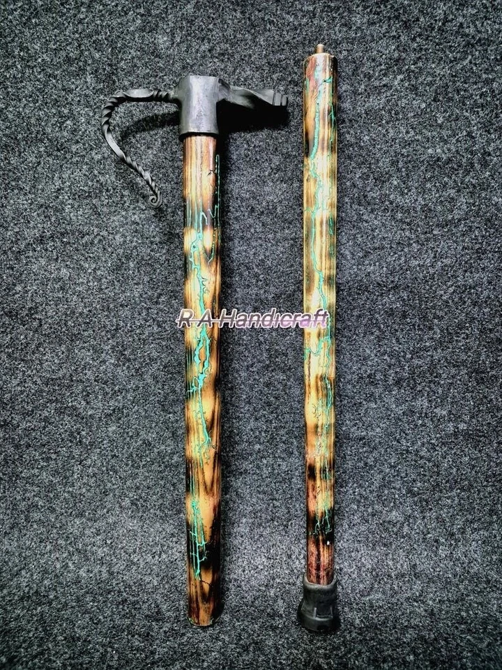 Bastón de madera hecho a mano de aluminio de diseño de aspecto único para hombres y mujeres Foto 1 de 4