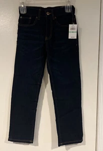 NEW NWT Lucky Brand Barite Adjustable WaIst Straight Boys Denim Jeans Size 8 - Picture 1 of 7