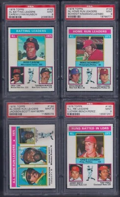 PSA 9 1976 Topps #194 Home Run Leaders Reggie Jackson George Scott John Mayberry - Image 1 of 4