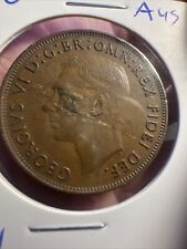 Old Australia Coin - 1950 (p) Penny Kangaroo - Circulated Z529