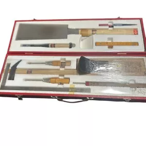 Japanese Kakuri Carpenter Tool set Hand plane hand saw etc With case Vintage DIY - Picture 1 of 10
