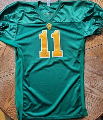 NICE North Dakota State Steve Walker QB #11 Autographed Team Issued FB Jersey - Image 1 of 4