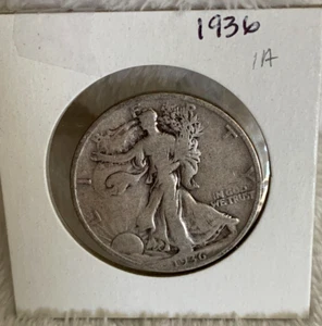 1936 P  Walking Liberty Half Dollar 90% Silver 50c United States US Coin 1A READ - Picture 1 of 13