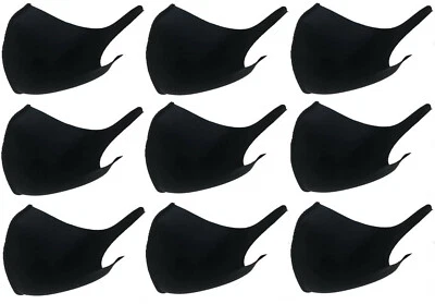 Unisex Pack of 9 Washable Breathable Reusable Mouth Protection Face Covering - Image 1 of 2