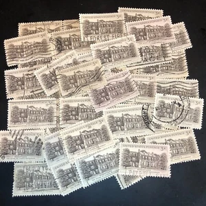 Postage Stamps For Crafting: 1956 3c Wheatland/J. Buchanan; Brown; 50 Pieces - Picture 1 of 1