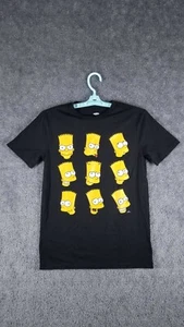 Old Navy Boys Sz XL Bart Simpson T-Shirt Black NWT Cartoon Funny Faces TV Series - Picture 1 of 10