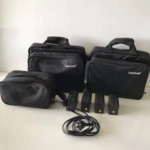 2 x Aputure Amaran AL-528W Studio Daylight LED Spot Lights With Bag + Batteries - Picture 1 of 19