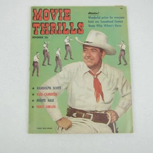 1950 Movie Thrills Mag Johnny Mack Brown Monte Hale John Wayne Hopalong Cassidy - Picture 1 of 12