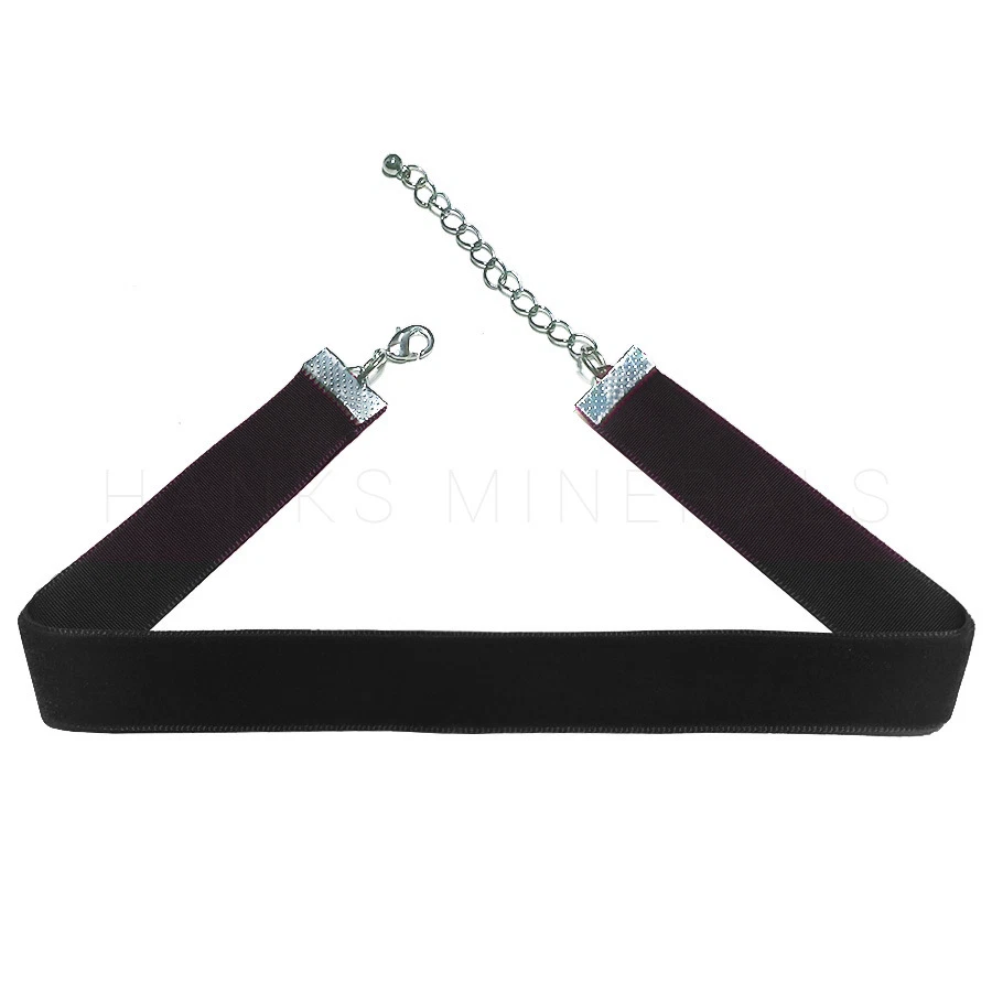 Gargantilha de veludo preta colar fita anos 90 retrô vintage gótico ajustável EUA - Imagem 1 de 1