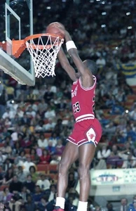 Michael Jordan 1985 Rookie Dunk Contest Photo Original 35mm Color Negative - Picture 1 of 1