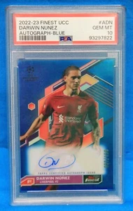 2022-23 TOPPS FINEST UCC # ADN Darwin Nunez PSA 10 # 93297822  AUTOGRAPH-BLUE - Picture 1 of 3
