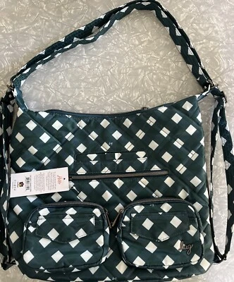 Lug Zipliner 2 Convertible Hobo Bag in Green  Gingham - Image 1 of 4