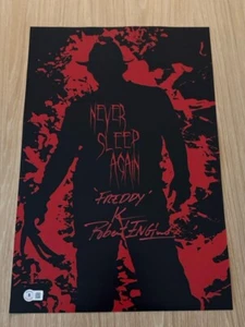 FOTO FIRMADA POR ROBERT ENGLUND PESADILLA EN ELM STREET FREDDY 12X18 BAS BECKETT - Imagen 1 de 3