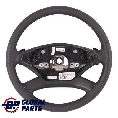 Mercedes C216 W221 NEW Black Leather Steering Wheel Paddle Shift A2214608803 - Image 1 of 4