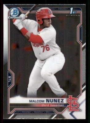 2021 Bowman Chrome Prospects #BCP226 Malcom Nunez - Image 1 of 2