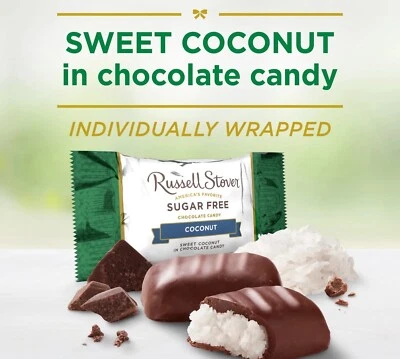SUGAR FREE RUSSELL STOVER SWEET COCONUT CHOCOLATE CANDY BULK VALUE BAG PRICE NOW - Image 1 of 4